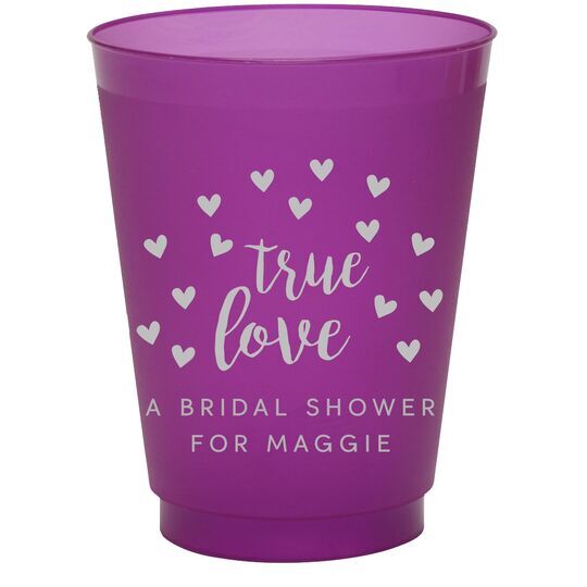 Confetti Hearts True Love Colored Shatterproof Cups